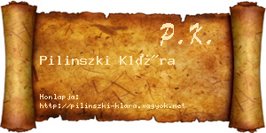 Pilinszki Klára névjegykártya